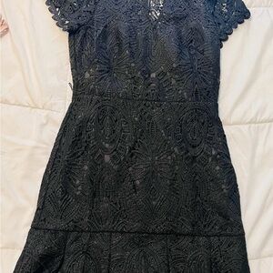Elegant Black Lace Dress